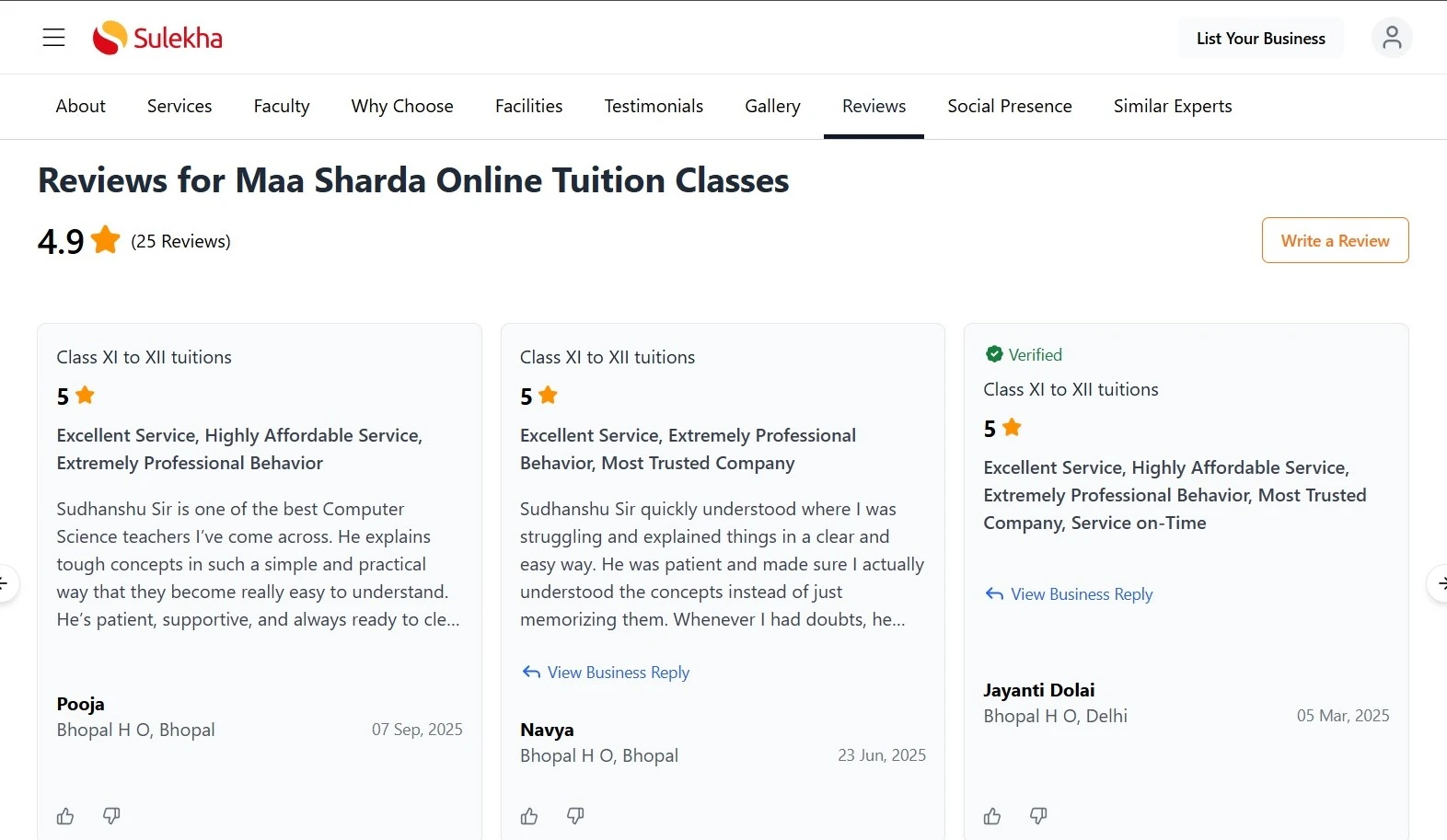 Maa Sharda Online Tution Classes