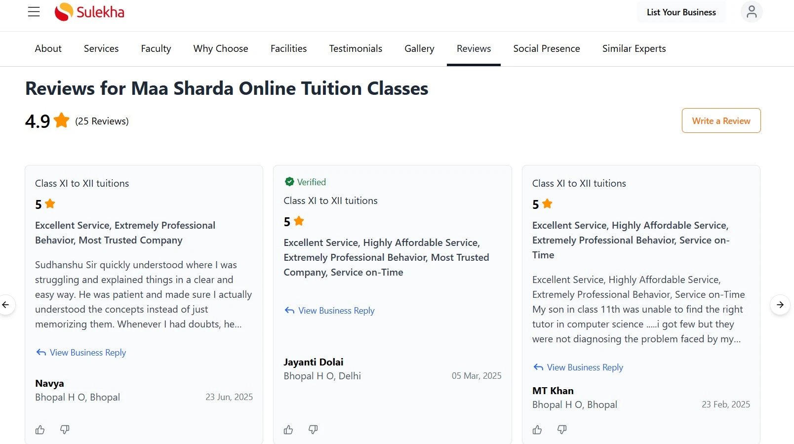 Maa Sharda Online Tution Classes
