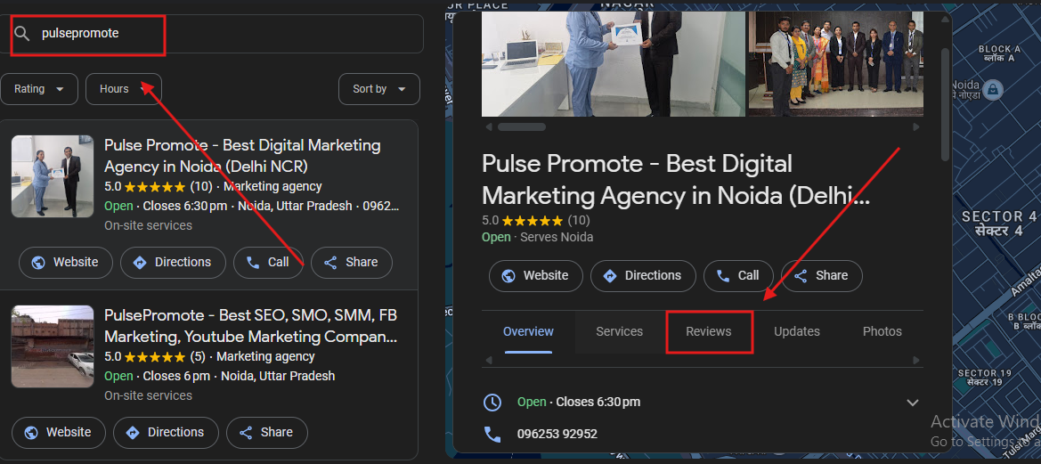Leave Google reviews from desktop