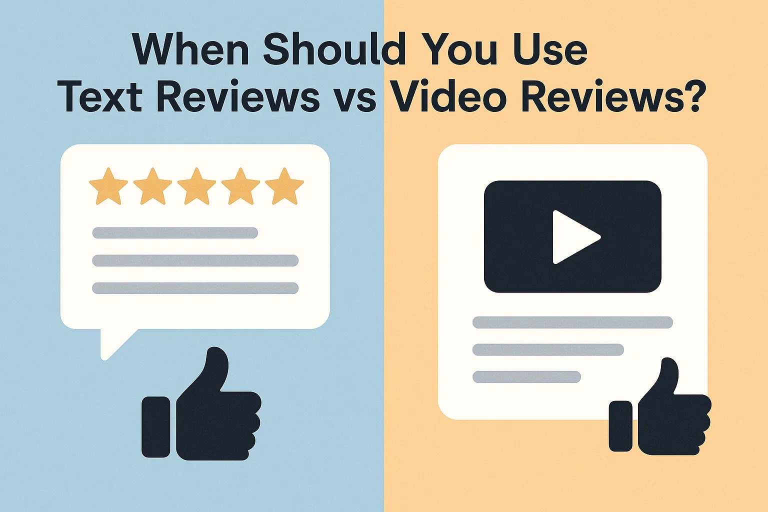 When Should You Use Text Reviews vs Video Reviews