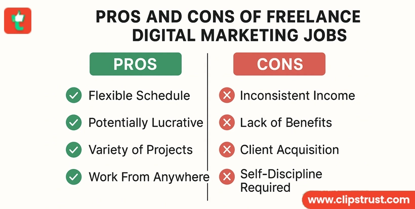 Pros and Cons of Freelance Digital Marketing Jobs