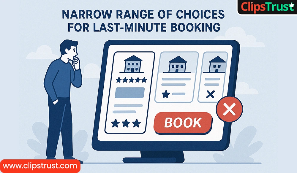 Narrow Range of Choices for Last-Minute Booking