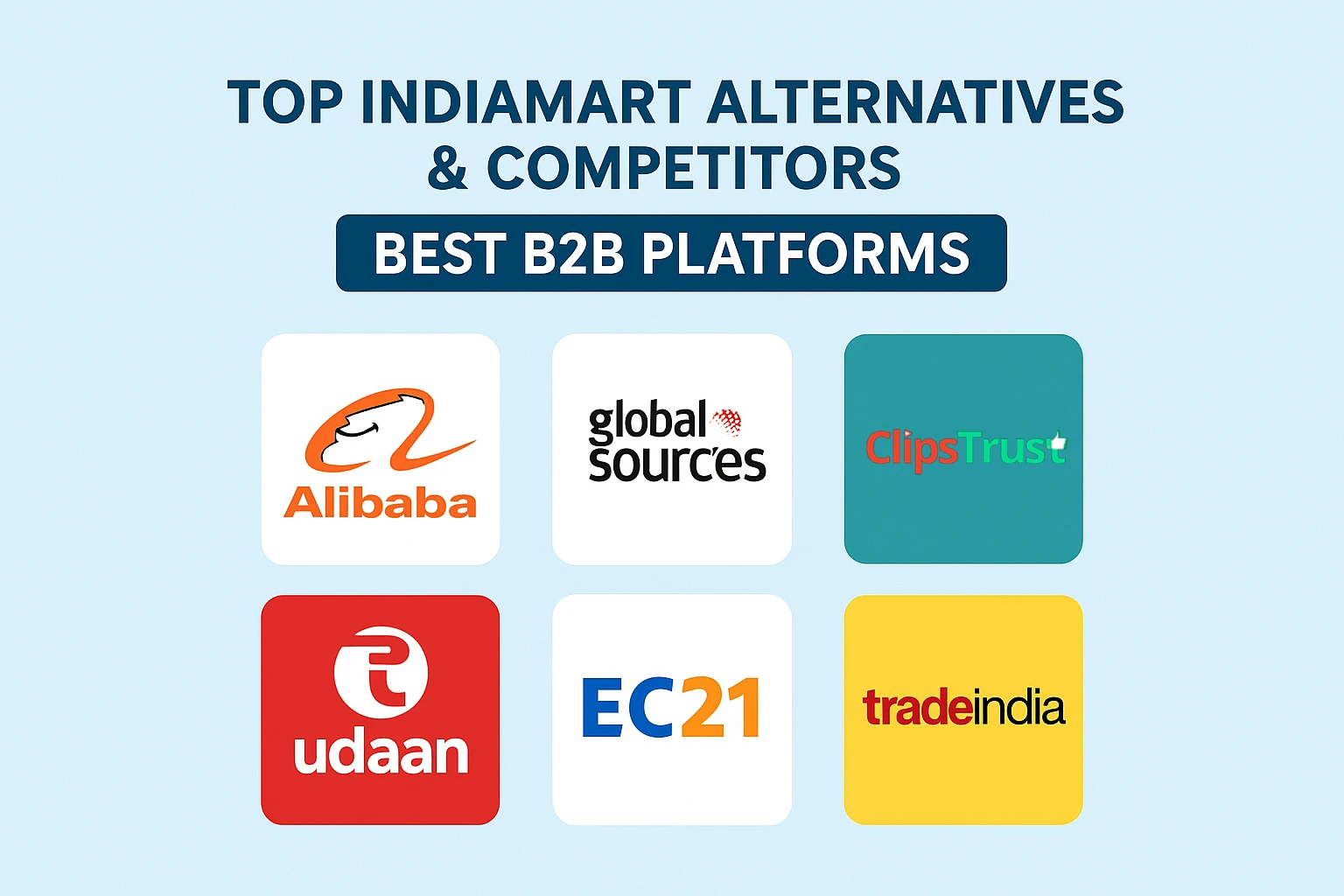 top indiamart alternatives & competitors - best b2b platforms