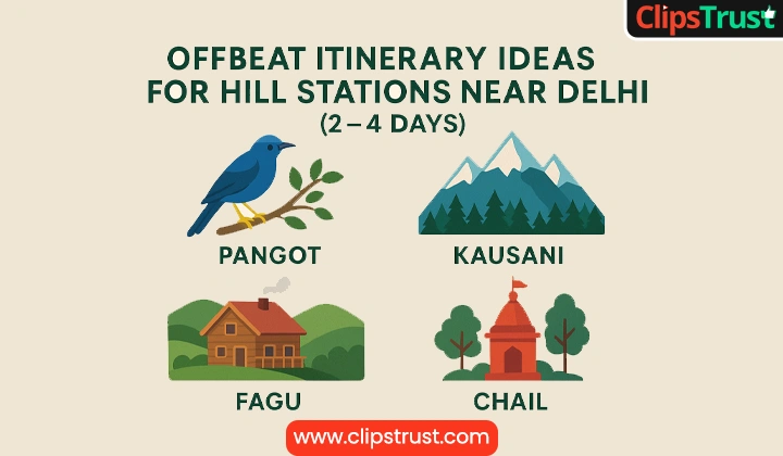 Offbeat Itinerary Ideas for Hill Stations near delhi (2-4 days)