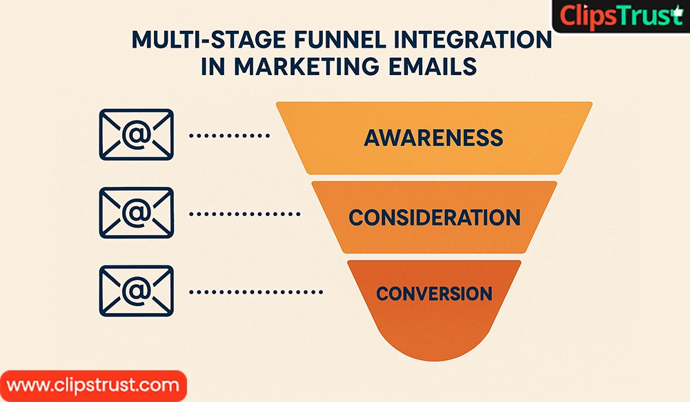 Multi-Stage Funnel Integration in Marketing Emails